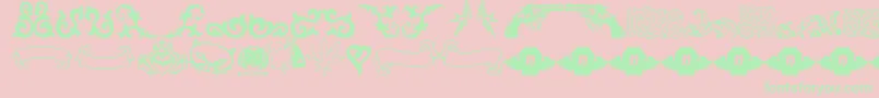 Шрифт Lrtsweetnothings – зелёные шрифты на розовом фоне