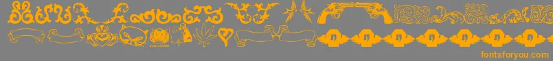 Lrtsweetnothings Font – Orange Fonts on Gray Background
