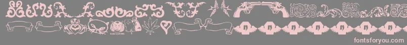フォントLrtsweetnothings – 灰色の背景にピンクのフォント