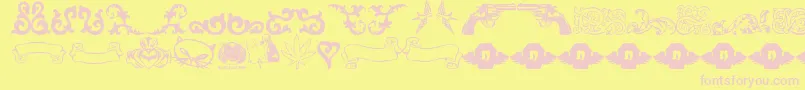 Lrtsweetnothings Font – Pink Fonts on Yellow Background