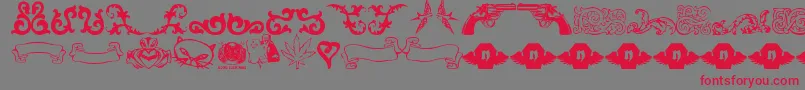 Lrtsweetnothings Font – Red Fonts on Gray Background
