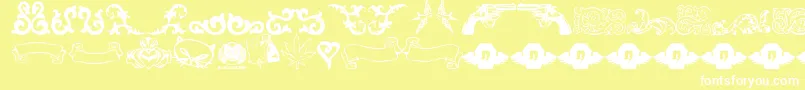 Lrtsweetnothings Font – White Fonts on Yellow Background