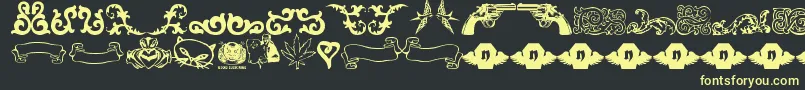 Lrtsweetnothings Font – Yellow Fonts on Black Background