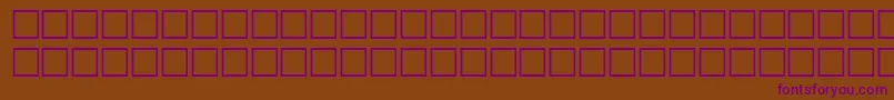 フォントMcsKhaybarSIFissured. – 紫色のフォント、茶色の背景