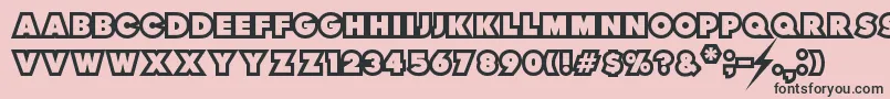 フォントThunderLord – ピンクの背景に黒い文字