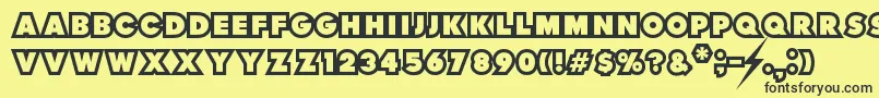 ThunderLord-fontti – mustat fontit keltaisella taustalla