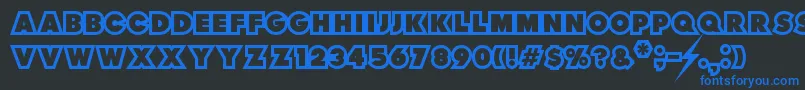 ThunderLord Font – Blue Fonts on Black Background