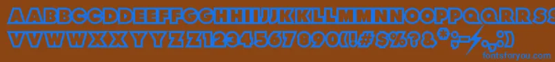 ThunderLord Font – Blue Fonts on Brown Background