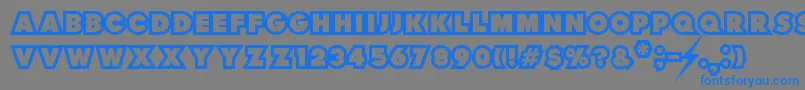 ThunderLord Font – Blue Fonts on Gray Background