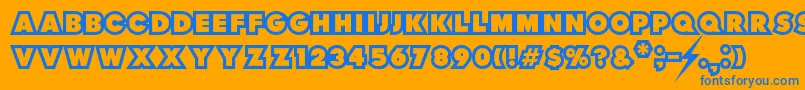 ThunderLord Font – Blue Fonts on Orange Background