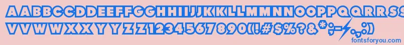 ThunderLord-fontti – siniset fontit vaaleanpunaisella taustalla
