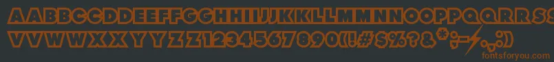 ThunderLord Font – Brown Fonts on Black Background