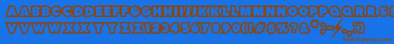 ThunderLord Font – Brown Fonts on Blue Background