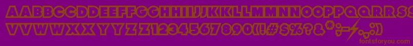 ThunderLord-Schriftart – Braune Schriften auf violettem Hintergrund
