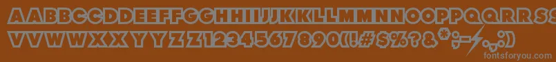 フォントThunderLord – 茶色の背景に灰色の文字