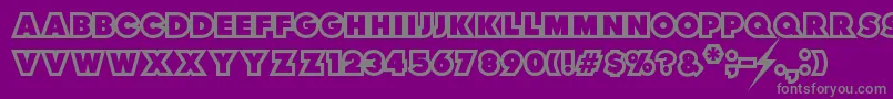 ThunderLord Font – Gray Fonts on Purple Background