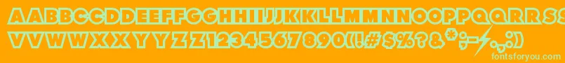 ThunderLord Font – Green Fonts on Orange Background
