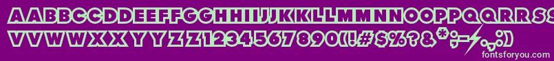 フォントThunderLord – 紫の背景に緑のフォント
