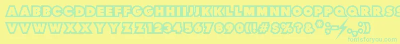 ThunderLord Font – Green Fonts on Yellow Background