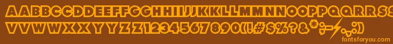 ThunderLord Font – Orange Fonts on Brown Background