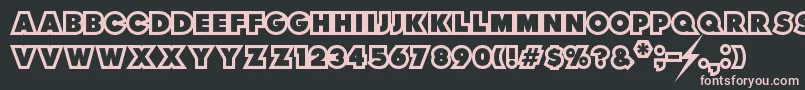 フォントThunderLord – 黒い背景にピンクのフォント