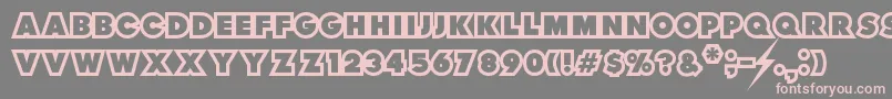 フォントThunderLord – 灰色の背景にピンクのフォント