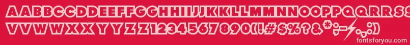 ThunderLord-fontti – vaaleanpunaiset fontit punaisella taustalla