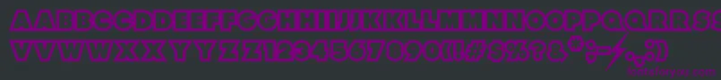 Шрифт ThunderLord – фиолетовые шрифты на чёрном фоне