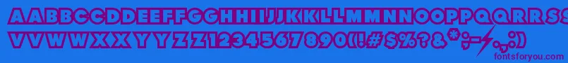 ThunderLord Font – Purple Fonts on Blue Background