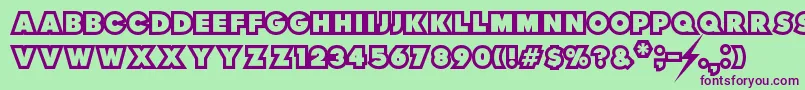 ThunderLord Font – Purple Fonts on Green Background