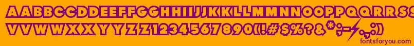 ThunderLord Font – Purple Fonts on Orange Background