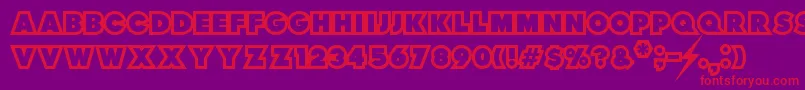 ThunderLord Font – Red Fonts on Purple Background