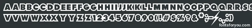 ThunderLord-fontti – valkoiset fontit mustalla taustalla