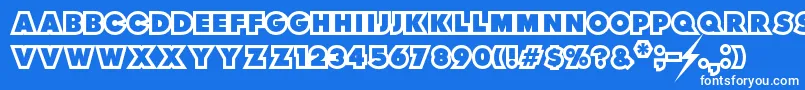 フォントThunderLord – 青い背景に白い文字