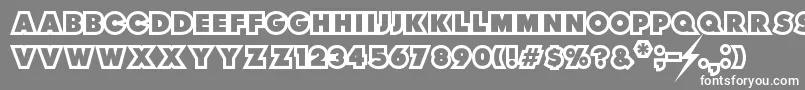ThunderLord-fontti – valkoiset fontit harmaalla taustalla