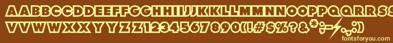 ThunderLord-fontti – keltaiset fontit ruskealla taustalla