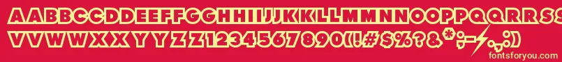 ThunderLord Font – Yellow Fonts on Red Background