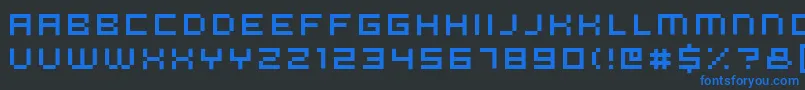 fuente Micron56 – Fuentes Azules Sobre Fondo Negro