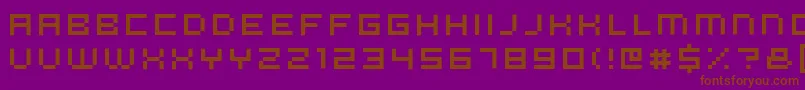 Micron56 Font – Brown Fonts on Purple Background