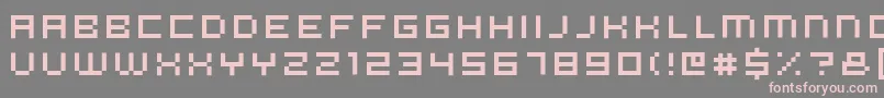 Micron56 Font – Pink Fonts on Gray Background