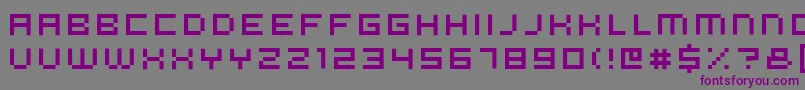 Fonte Micron56 – fontes roxas em um fundo cinza
