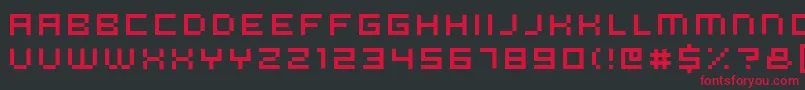 Micron56 Font – Red Fonts on Black Background