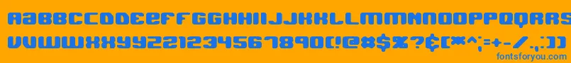 Saiba mais sobre a fonte JawbreakerHardBrk Fonte JawbreakerHardBrk – fontes azuis em um fundo laranja