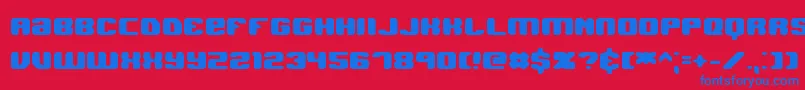 JawbreakerHardBrk Font – Blue Fonts on Red Background