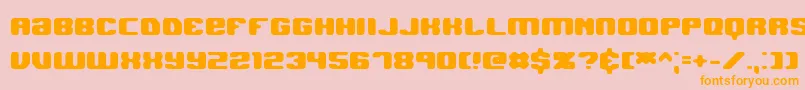 Fonte JawbreakerHardBrk – fontes laranjas em um fundo rosa
