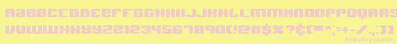 JawbreakerHardBrk-Schriftart – Rosa Schriften auf gelbem Hintergrund