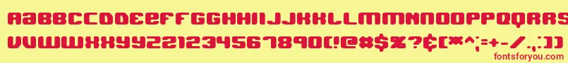 JawbreakerHardBrk-Schriftart – Rote Schriften auf gelbem Hintergrund