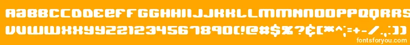 JawbreakerHardBrk-Schriftart – Weiße Schriften auf orangefarbenem Hintergrund