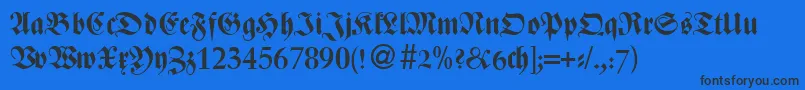 フォントZenturydbNormal – 黒い文字の青い背景