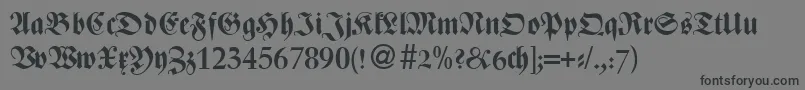 ZenturydbNormal-Schriftart – Schwarze Schriften auf grauem Hintergrund